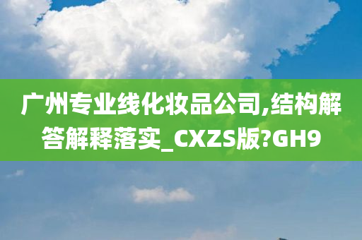 广州专业线化妆品公司,结构解答解释落实_CXZS版?GH9