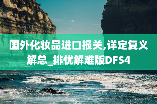 国外化妆品进口报关,详定复义解总_排忧解难版DFS4