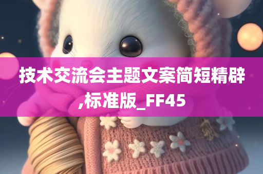 技术交流会主题文案简短精辟,标准版_FF45