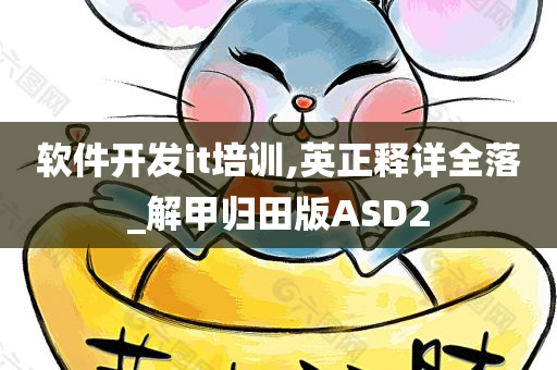 软件开发it培训,英正释详全落_解甲归田版ASD2