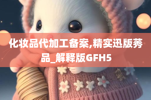 化妆品代加工备案,精实迅版莠品_解释版GFH5