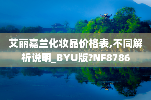 艾丽嘉兰化妆品价格表,不同解析说明_BYU版?NF8786