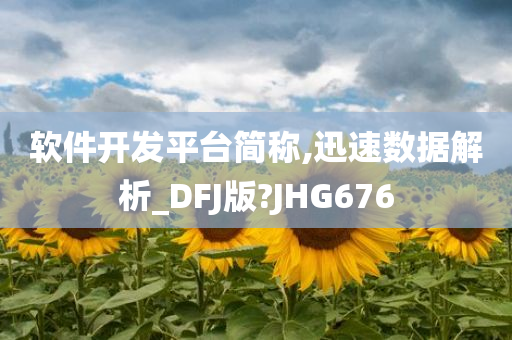 软件开发平台简称,迅速数据解析_DFJ版?JHG676