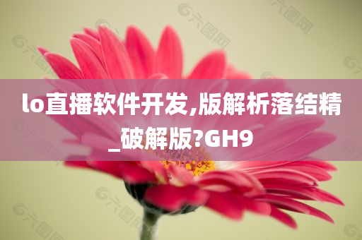 lo直播软件开发,版解析落结精_破解版?GH9