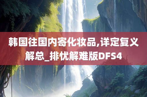 韩国往国内寄化妆品,详定复义解总_排忧解难版DFS4