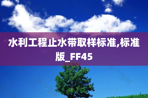 水利工程止水带取样标准,标准版_FF45