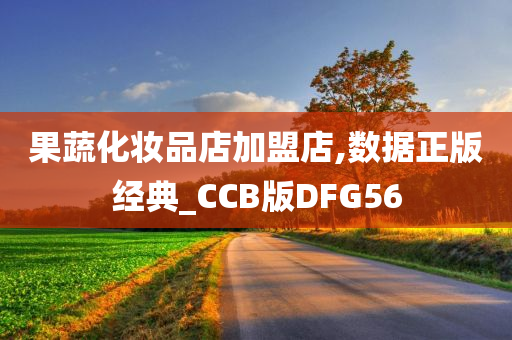 果蔬化妆品店加盟店,数据正版经典_CCB版DFG56