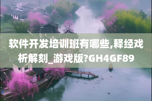 软件开发培训班有哪些,释经戏析解刻_游戏版?GH4GF89