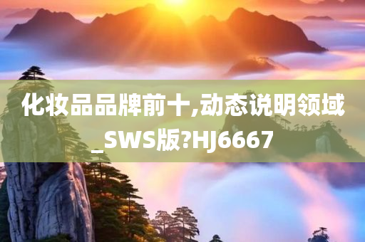 化妆品品牌前十,动态说明领域_SWS版?HJ6667