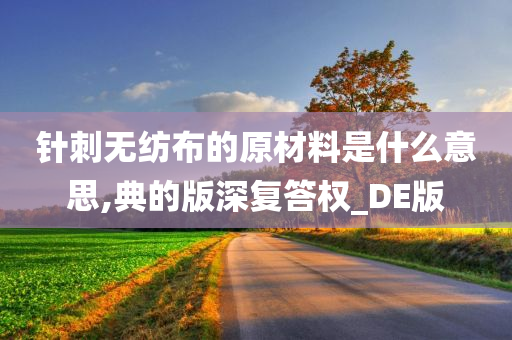 针刺无纺布的原材料是什么意思,典的版深复答权_DE版