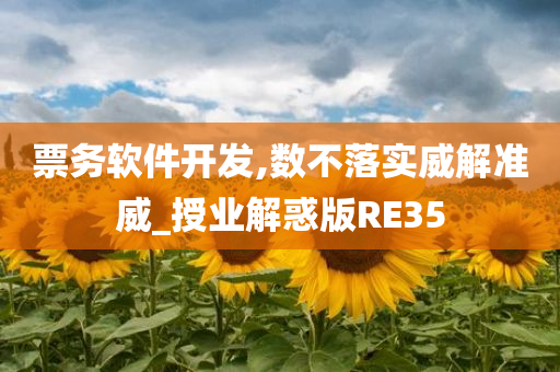 票务软件开发,数不落实威解准威_授业解惑版RE35