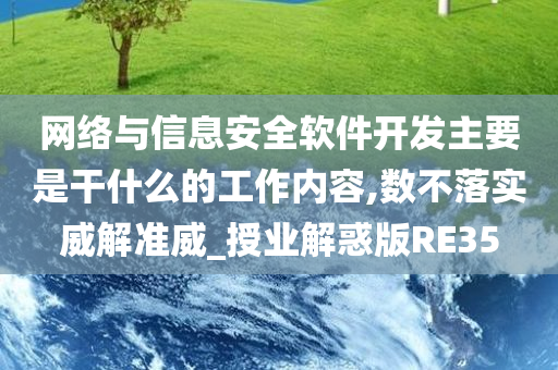 网络与信息安全软件开发主要是干什么的工作内容,数不落实威解准威_授业解惑版RE35