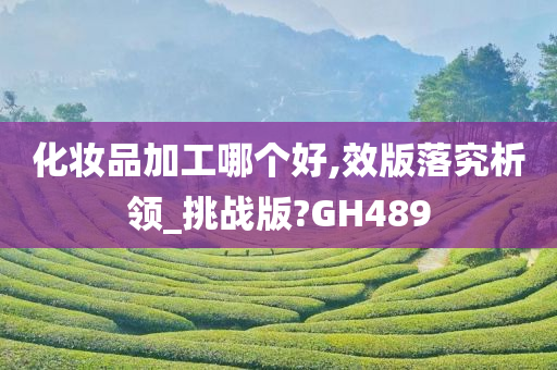 化妆品加工哪个好,效版落究析领_挑战版?GH489