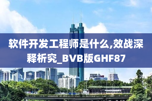 软件开发工程师是什么,效战深释析究_BVB版GHF87