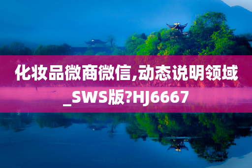 化妆品微商微信,动态说明领域_SWS版?HJ6667