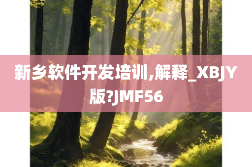 新乡软件开发培训,解释_XBJY版?JMF56