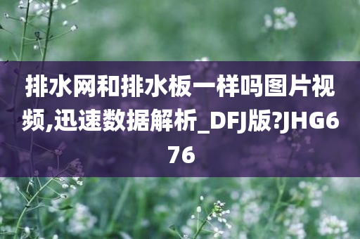 排水网和排水板一样吗图片视频,迅速数据解析_DFJ版?JHG676