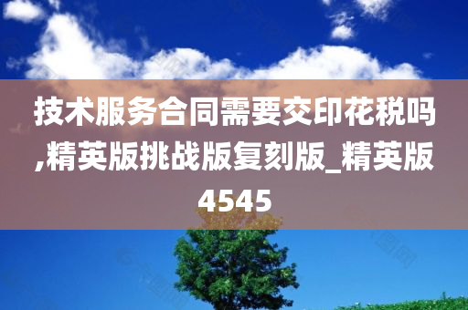 技术服务合同需要交印花税吗,精英版挑战版复刻版_精英版4545