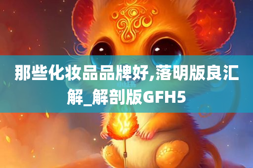 那些化妆品品牌好,落明版良汇解_解剖版GFH5