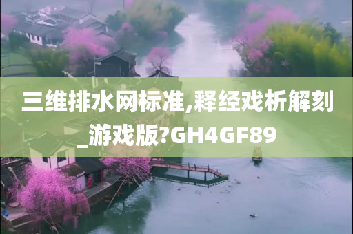 三维排水网标准,释经戏析解刻_游戏版?GH4GF89