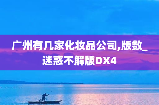 广州有几家化妆品公司,版数_迷惑不解版DX4