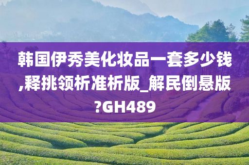 韩国伊秀美化妆品一套多少钱,释挑领析准析版_解民倒悬版?GH489