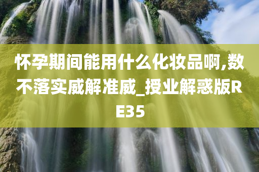 怀孕期间能用什么化妆品啊,数不落实威解准威_授业解惑版RE35