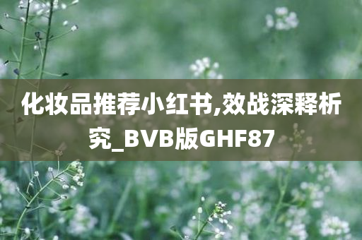 化妆品推荐小红书,效战深释析究_BVB版GHF87