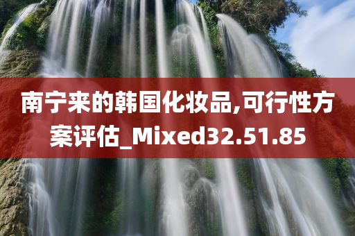 南宁来的韩国化妆品,可行性方案评估_Mixed32.51.85