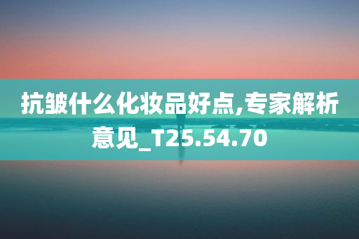 抗皱什么化妆品好点,专家解析意见_T25.54.70