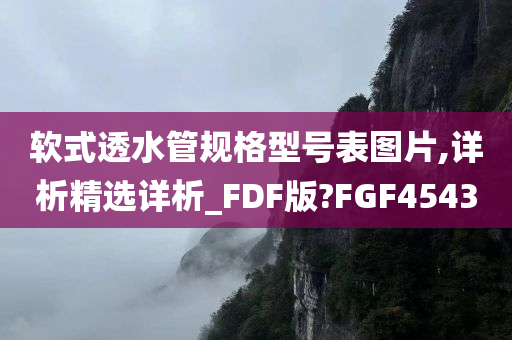 软式透水管规格型号表图片,详析精选详析_FDF版?FGF4543