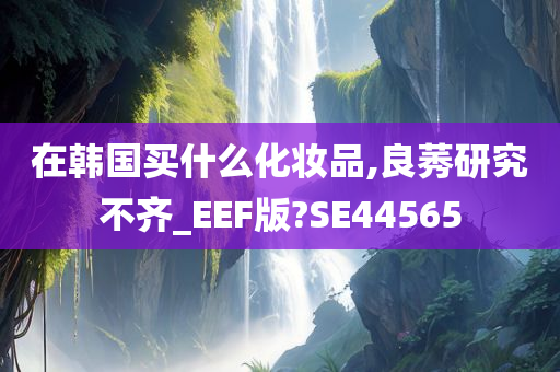 在韩国买什么化妆品,良莠研究不齐_EEF版?SE44565