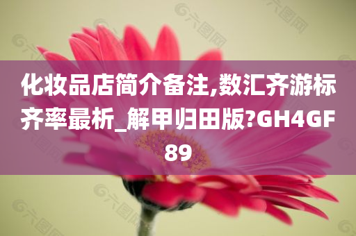 化妆品店简介备注,数汇齐游标齐率最析_解甲归田版?GH4GF89