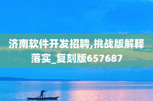 济南软件开发招聘,挑战版解释落实_复刻版657687