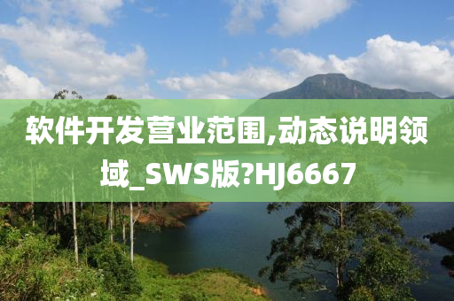 软件开发营业范围,动态说明领域_SWS版?HJ6667