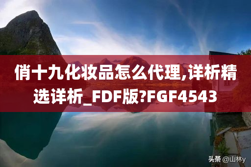 俏十九化妆品怎么代理,详析精选详析_FDF版?FGF4543