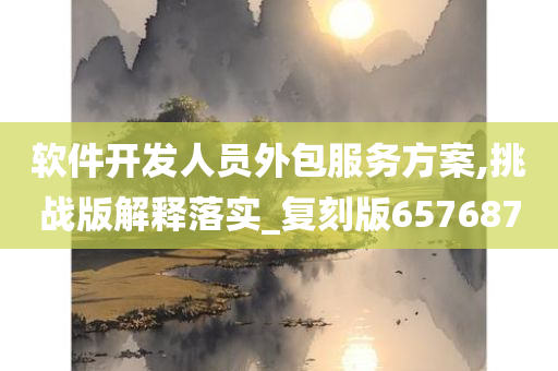 软件开发人员外包服务方案,挑战版解释落实_复刻版657687