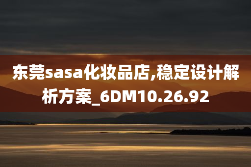 东莞sasa化妆品店,稳定设计解析方案_6DM10.26.92