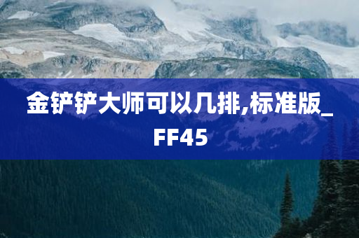 金铲铲大师可以几排,标准版_FF45