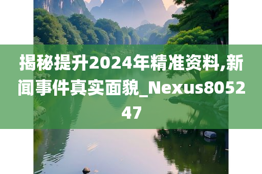 揭秘提升2024年精准资料,新闻事件真实面貌_Nexus805247