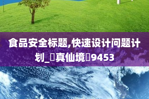 食品安全标题,快速设计问题计划_?真仙境?9453