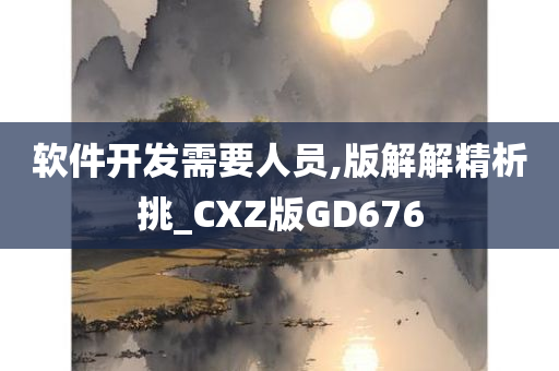 软件开发需要人员,版解解精析挑_CXZ版GD676