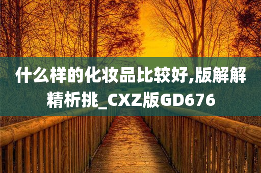 什么样的化妆品比较好,版解解精析挑_CXZ版GD676