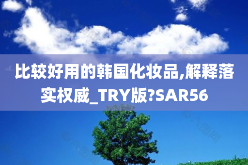 比较好用的韩国化妆品,解释落实权威_TRY版?SAR56