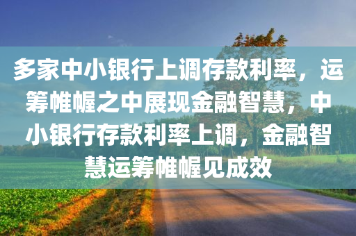 多家中小银行上调存款利率，运筹帷幄之中展现金融智慧，中小银行存款利率上调，金融智慧运筹帷幄见成效