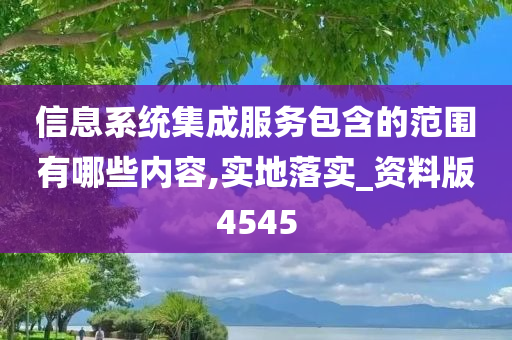 信息系统集成服务包含的范围有哪些内容,实地落实_资料版4545