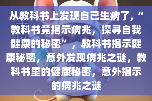 从教科书上发现自己生病了,“教科书竟揭示病兆，探寻自我健康的秘密”，教科书揭示健康秘密，意外发现病兆之谜，教科书里的健康秘密，意外揭示的病兆之谜