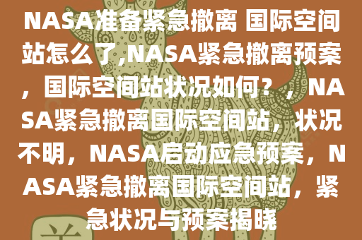 NASA准备紧急撤离 国际空间站怎么了,NASA紧急撤离预案，国际空间站状况如何？，NASA紧急撤离国际空间站，状况不明，NASA启动应急预案，NASA紧急撤离国际空间站，紧急状况与预案揭晓