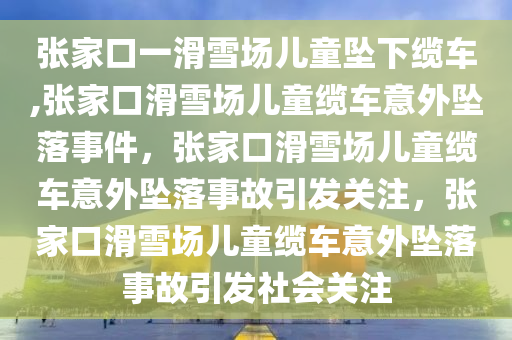 张家口一滑雪场儿童坠下缆车,张家口滑雪场儿童缆车意外坠落事件，张家口滑雪场儿童缆车意外坠落事故引发关注，张家口滑雪场儿童缆车意外坠落事故引发社会关注