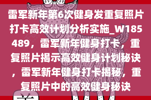 雷军新年第6次健身发重复照片打卡高效计划分析实施_W185489，雷军新年健身打卡，重复照片揭示高效健身计划秘诀，雷军新年健身打卡揭秘，重复照片中的高效健身秘诀